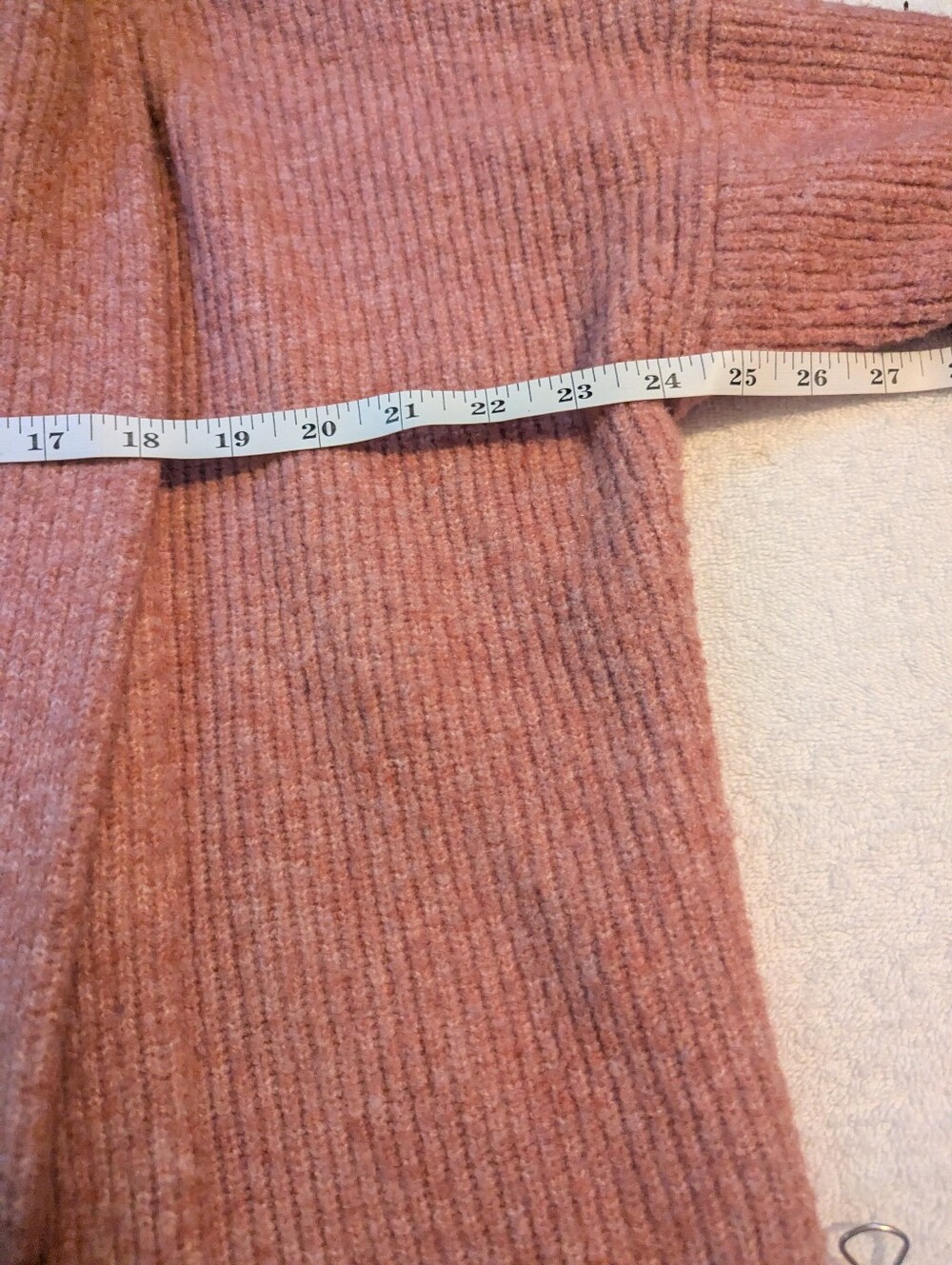 EXPRESS Ribbed Pink Open Cardigan Large - Picture 10 of 13